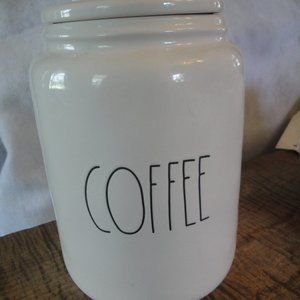 Rae Dunn Coffee Canister & Lid Mint Condition Like Brand New Signed On Base